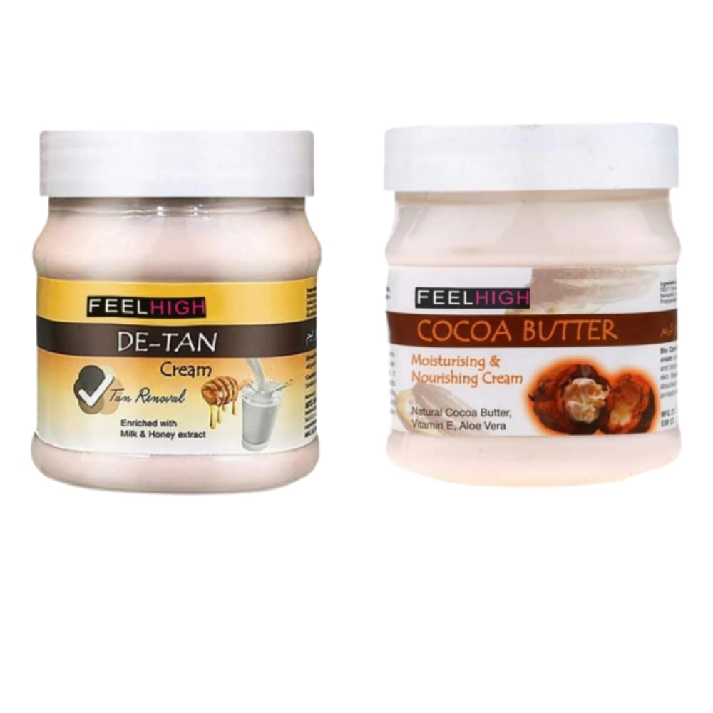 feelhigh De-tan tan removal Cream & Coca butter Cream - Skin care products (500 ml)