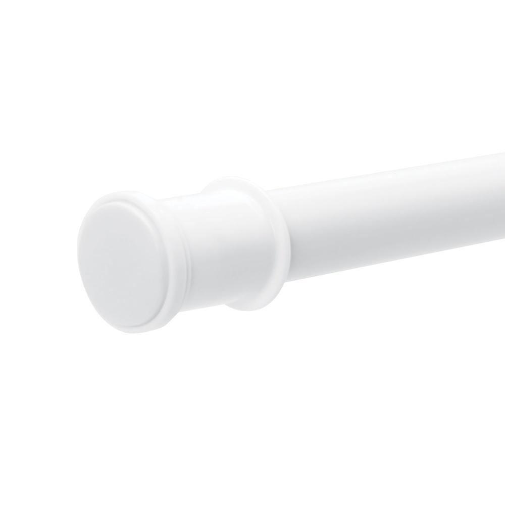 Adjustable Tension Shower Curtain Rod 27 to 40 Inches No Tools Installation Durable Steel Non-Slip End Caps Rust Resistant