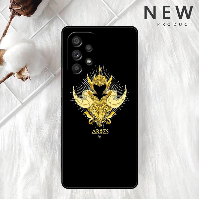 Anime Saint Seiya Logo Case For Samsung Galaxy A54 A52 A14 5G A53 A12 A13 A71 A23 A34 A33 A21s Phone Cover