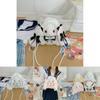 Bow Tie Drawstring Rabbit Plush Backpack With Pearl Chain For Daily Use