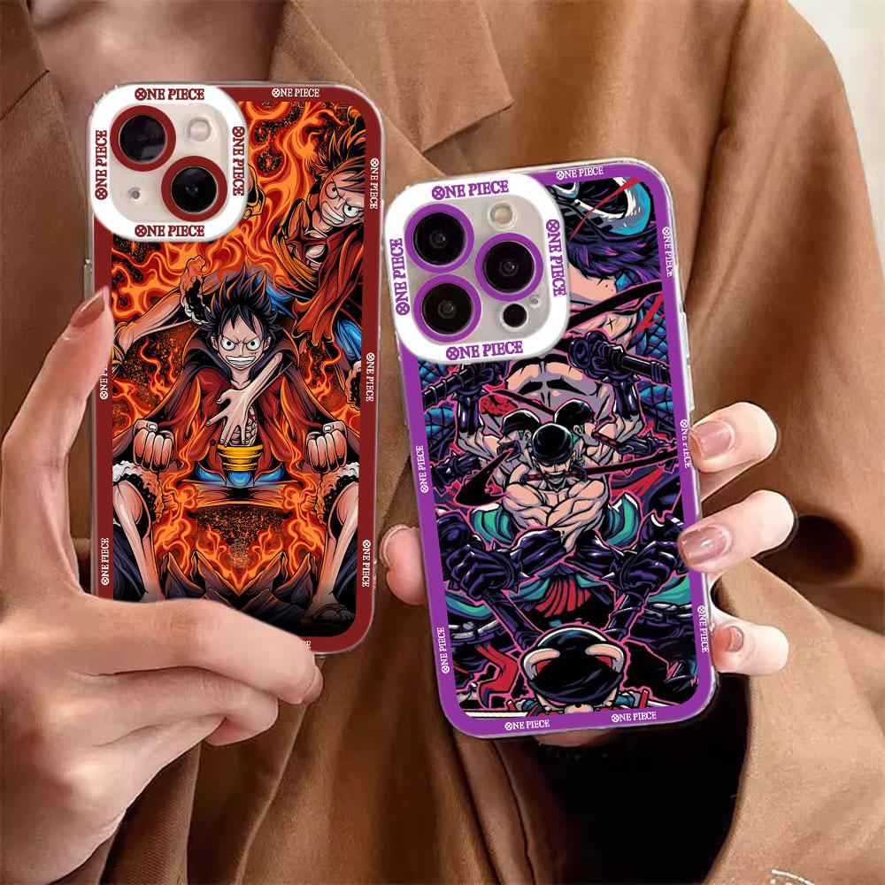 One P-Piece Gear 5 Luffy Zoro Clear Phone Case For Samsung A02 A03 A04 A05 A05S A06 A7 A10 A12 A13 A14 A15 A16 NOTE 10 20 Case