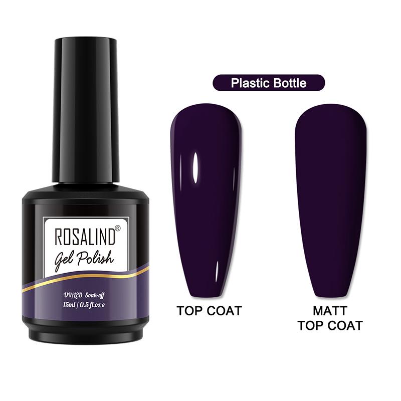ROSALIND 15 ml semipermanenter Gel-Nagellack, matter Überlack, Gel-Lack