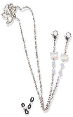 Cadena para Gafas Cadena para Mascarilla Amantes de los Gatos Nácar Perla Oro Plata Elegante Simple Accesorios para Gafas Accesorios para Gafas Cadena para Gafas de Sol Gato