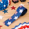 Independence Classic Day Celebration Decor American Fabric Ribbons In Red White And Hues Blue