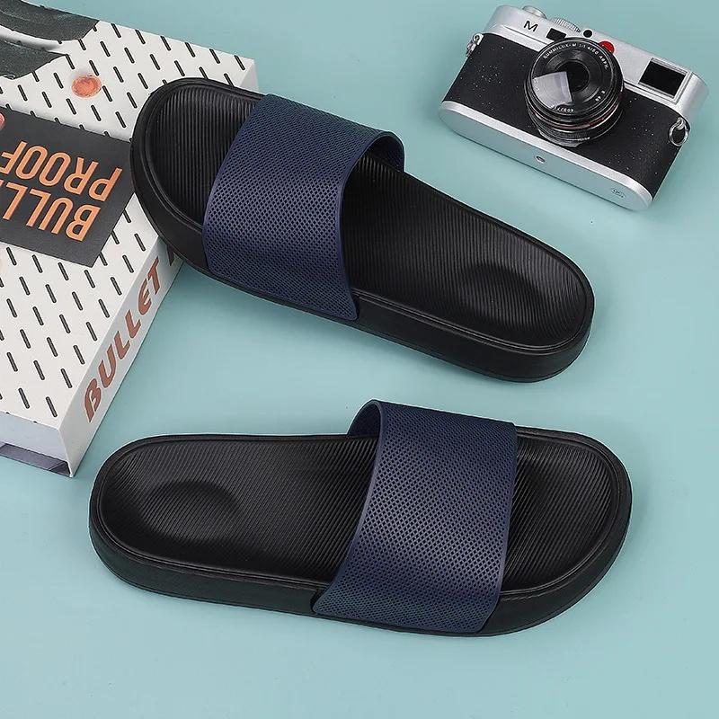 Summer Fashion Couple PVC Slippers Men's Women's Flat Sandals Polyester Lining Breathable Slip-On Slippers