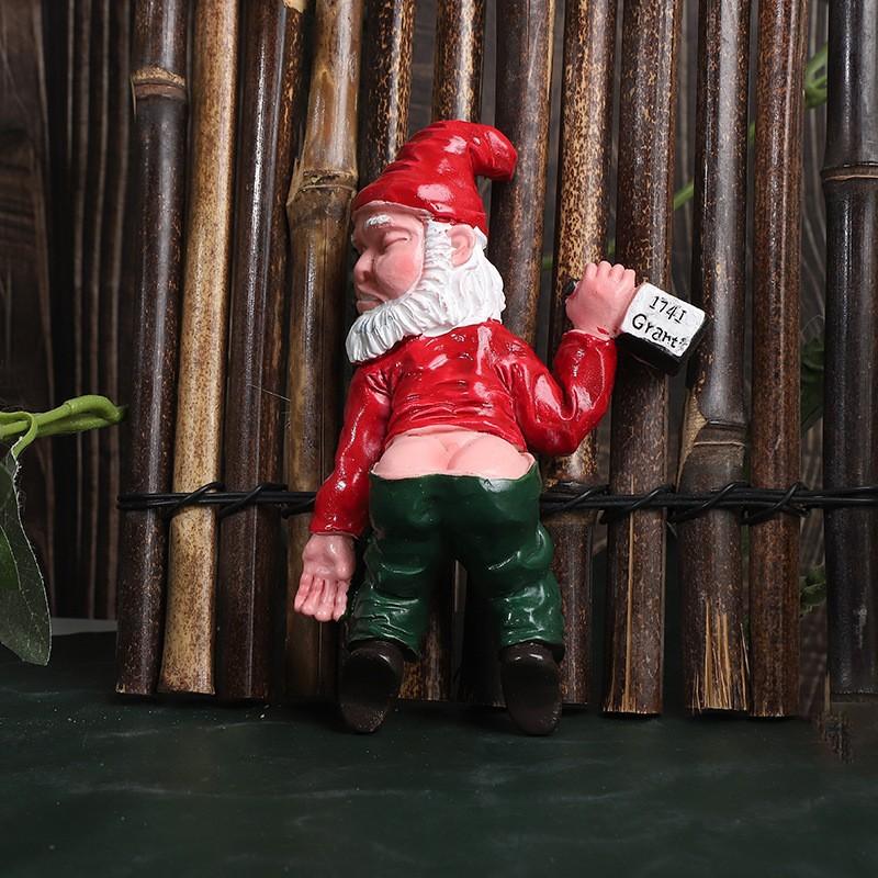Dwarf resin crafts ornaments parody drunken garden gnome micro landscape decoration statue accessories