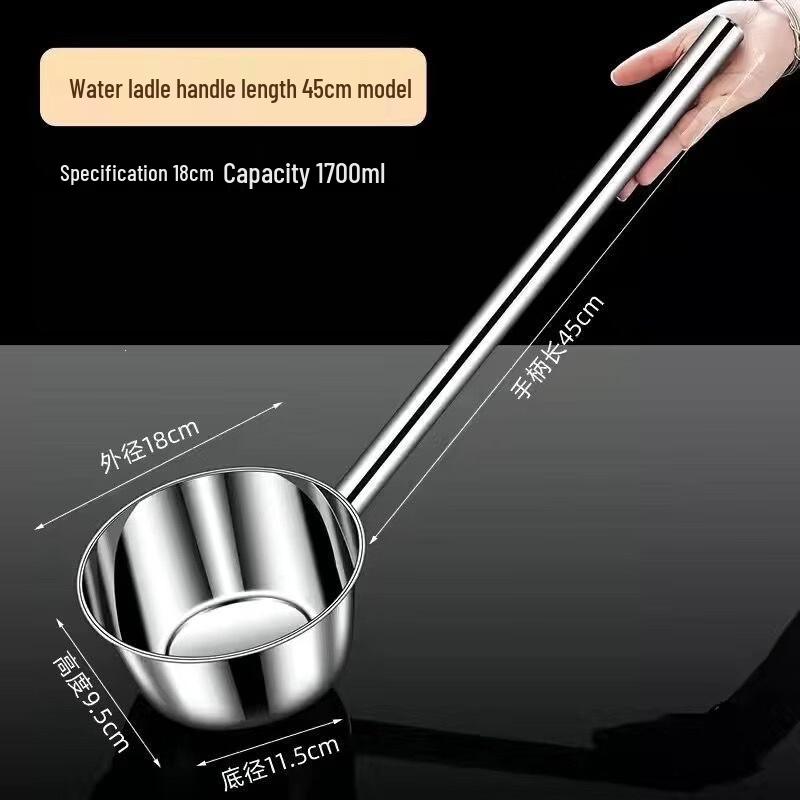 Yuzhou Extra Thick Stainless Steel Kitchen Ladle