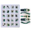 20Pcs/Box Nail Manicure Decor Gloss Three-dimensional Shining Art Sparkling DIY Faux Diamond Nail Alloy Decor