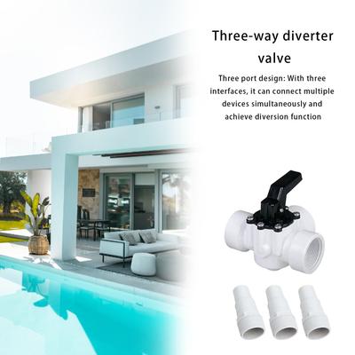 Pool Pump Hose Connector 3 Way Valves Diverter Valves Pool Management Part Pool Replacement Valves for Pool Vacuum Hoses