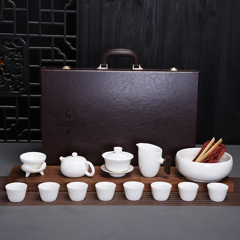 Chaxun Zen-Style Ceramic Tea Set with Crystal Filter