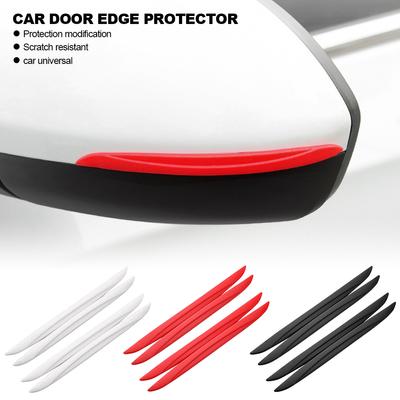 4PCS / Set Universal Scrape Guard Bumper Guards Car Door Edge Protector Rearview Mirror Protection Sticker Protective