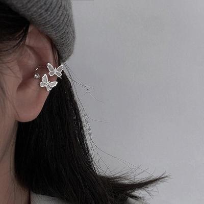Schmetterlings-Ohrclip, kleine, nicht durchdringende Ohrmanschetten-Ohrringe für Frauen und Mädchen, Schmuck