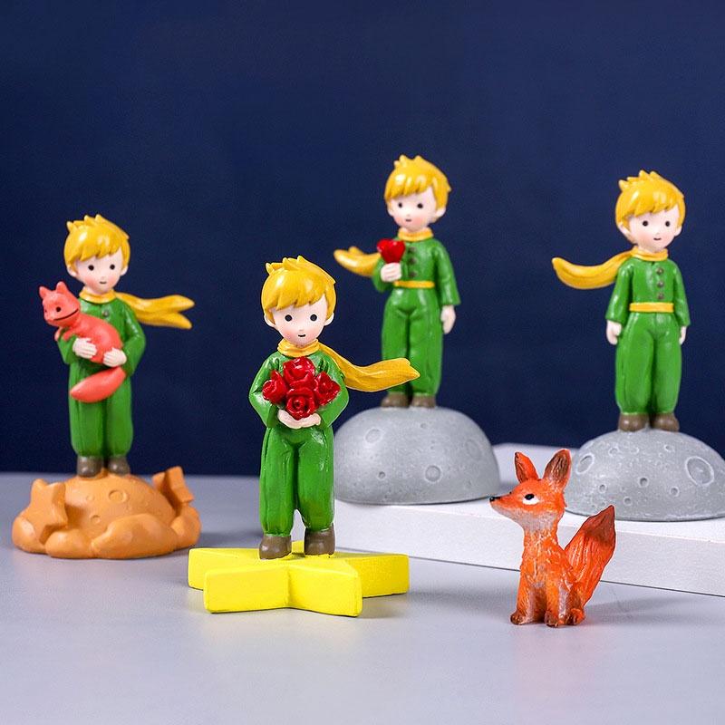 Creative New Little Prince Diy Resin Crafts Fox Cake Baking Eternal Flower Mini Ornaments