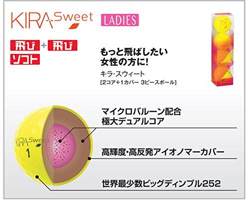 Kasco KIRA SWEET Character Golf Balls, 1 Dozen (12 Balls), Yellow