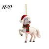 Unique Christmas Ornaments Pony Ornament 2D Acrylic Hanging Decor for Car Premium And Tree Cute Horse Design Holiday Gift Kids Theme