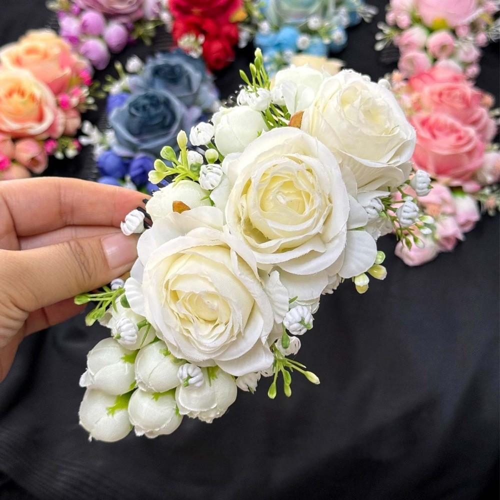 Thai Style Flowers Hairpin Sweet Chignon Hair Clips Hair Accessories Rose Hair Comb  Daily