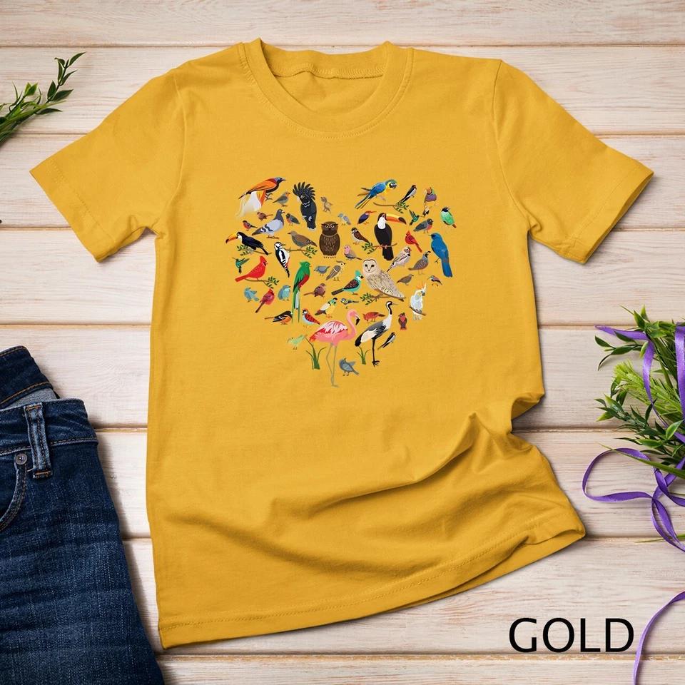 Bird Heart - Birding Bird Watching Birder Bird Watcher Unisex T-shirt 4 4XL