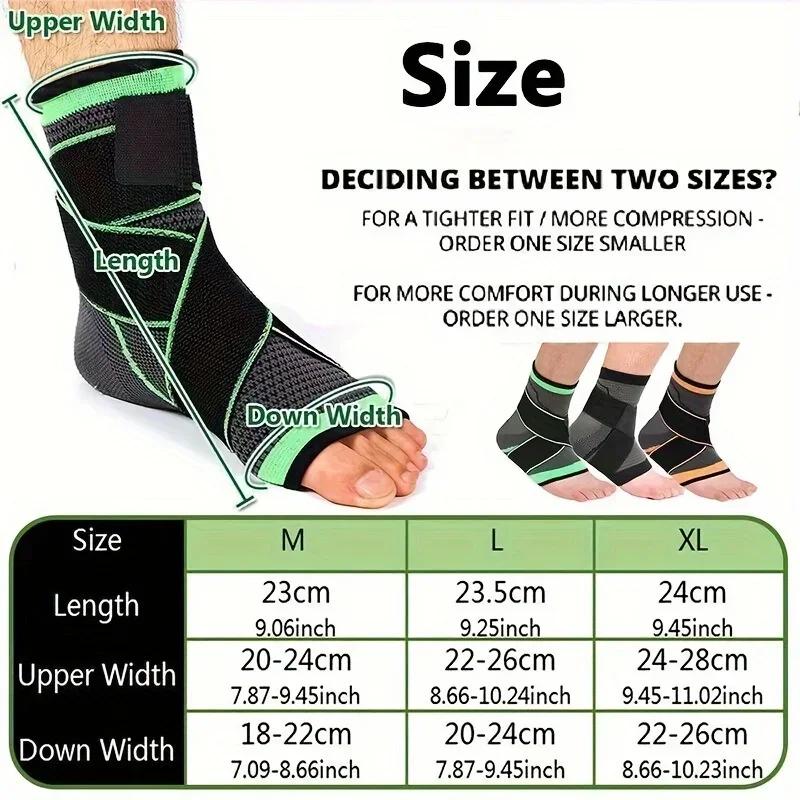 1Pc Ankle Support Brace With Adjustable Straps, Best Ankle Compression Support Brace for Foot and Heel Ankle Strap