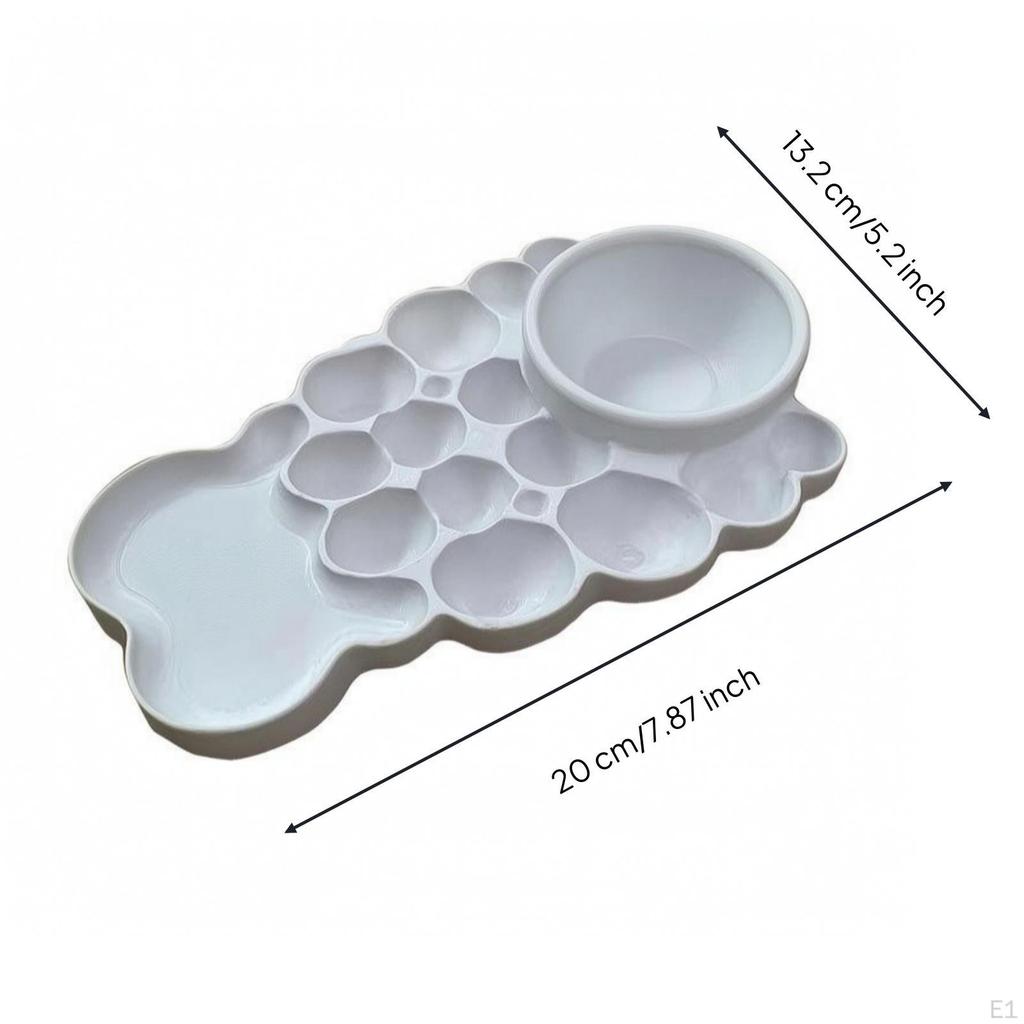 Artist's Mixing Tray Palette Multi Cavity with Wells Easy to Stain Resistant Art