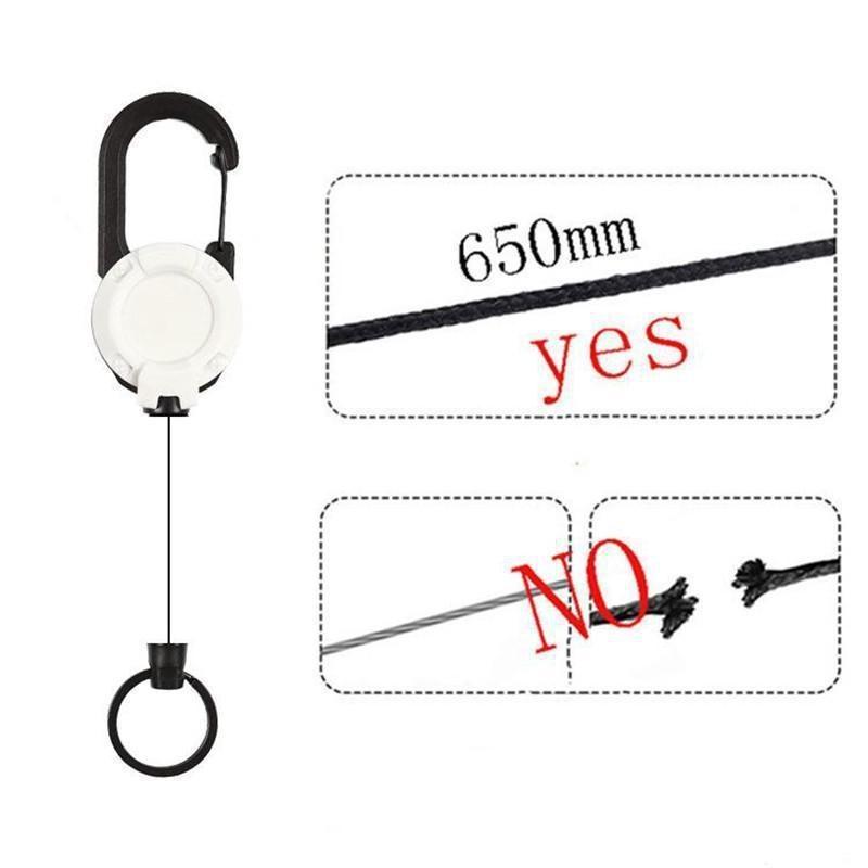 1pc Anti Loss Carabiner,Wire Lua Retractable Carabiner,Outdoor Backpack Keychain