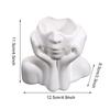1Pc Cute Face Shaped Makeup Brush Holder Minimalist Art Vase for Eyebrow Pencils Desktop Decoration Home Organizer