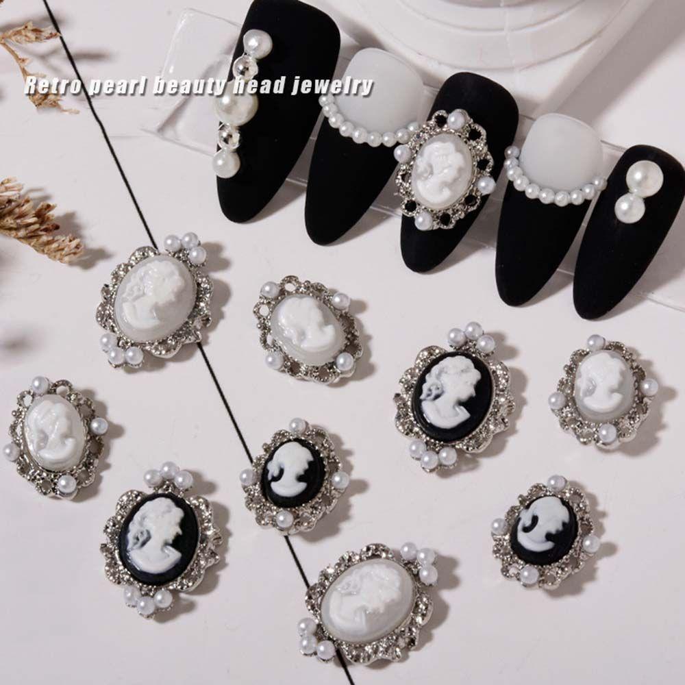 Abstract Pearl Luxury Manicure Beauty Head Ornaments Nail Art Rhinestone DIY Nail Decoration