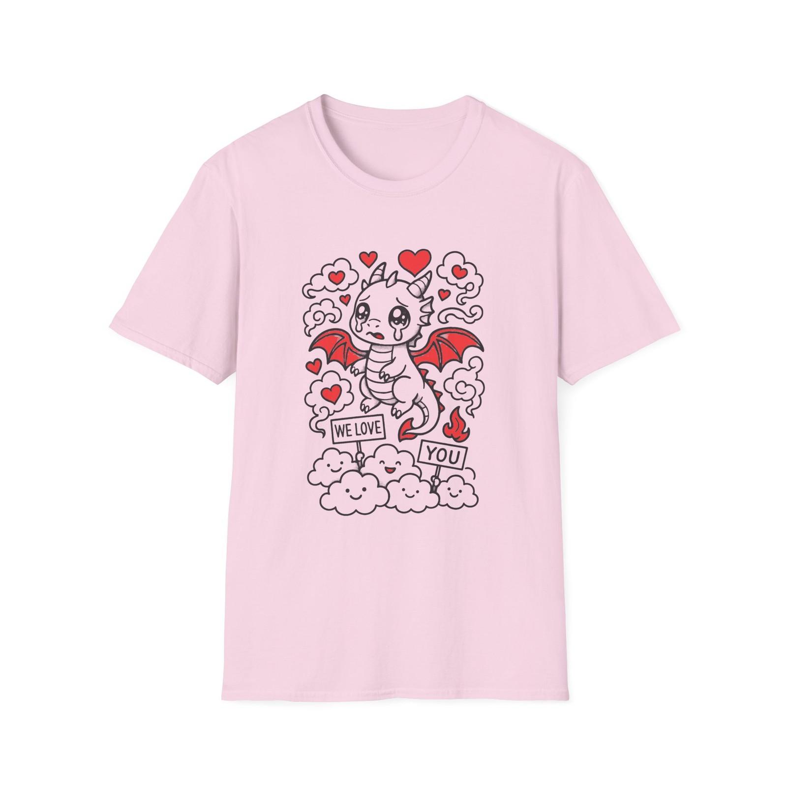 Unisex Softstyle Crying Dragon T-Shirt Mens Womens Tees Top – We Love You S