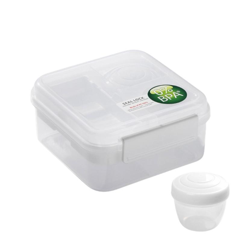 

Double Layer Food Storage Lunch Box Office and School Ready Double Layer Lunch Holders with Reliable Leak Prevention белый
