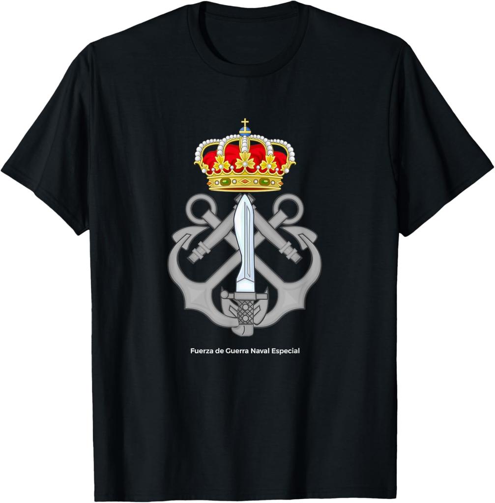 Emblema FGNE Ejrcito Espaol Fuerza Guerra Marine Especial TShirt Short Sleeve Casual Cotton Shirt
