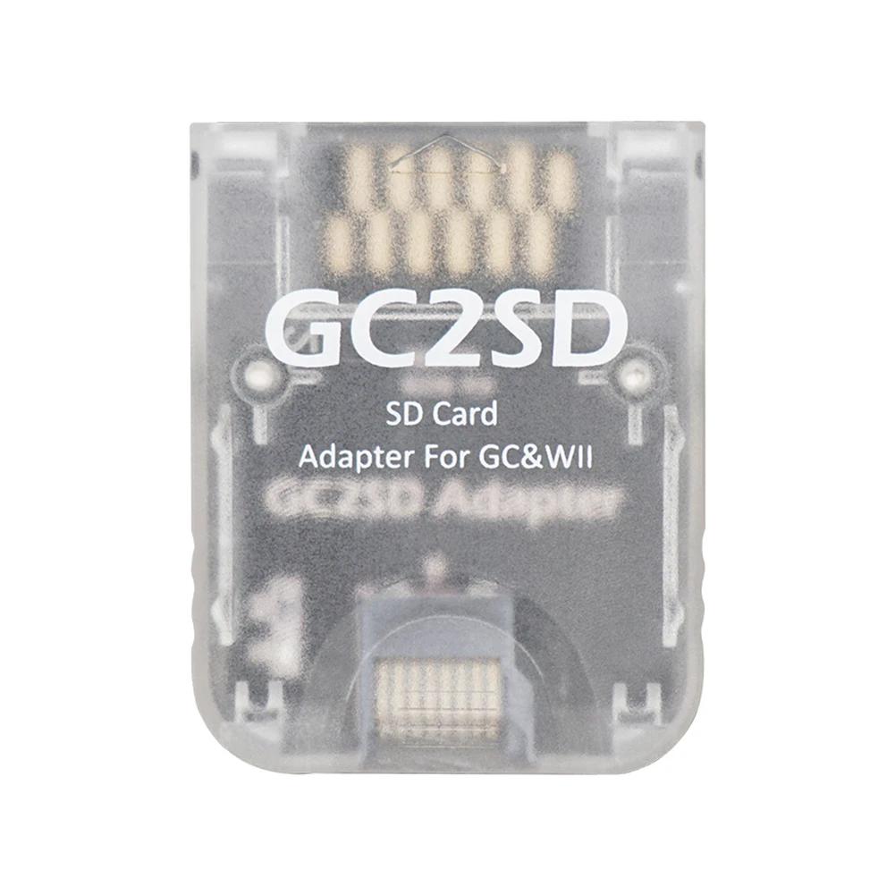 GC2SD Memory Card Slot Adapter for Micro SD Lightweight Plug and Play for GameCube Wii Game Consoles Reader Adapter for SD Card