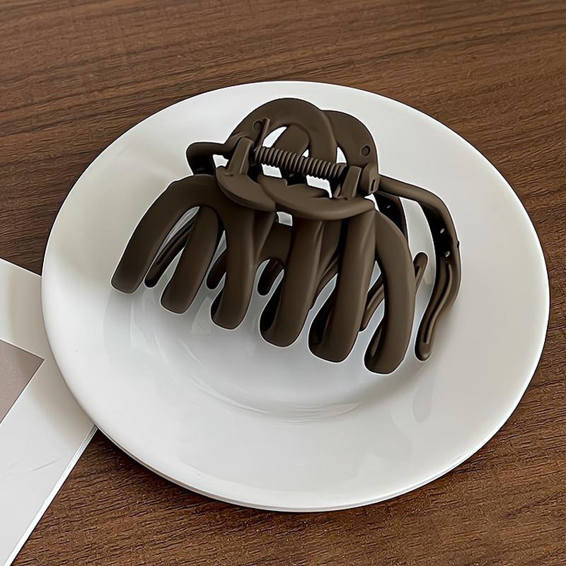 1pc Suitable for lazy style with high hair volume, grab clip, large pumpkin clip, hair clip, new shark clip