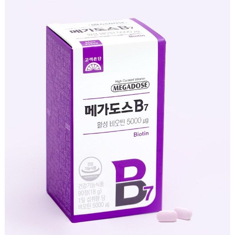 Megadose B7 Activated Biotin, 90 Tablets, 1 Piece