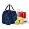 Vintage Blue Rose Pattern Insulated Lunch Bag for Women Kids Leakproof Food Boxes Thermal Lunch Box Tote