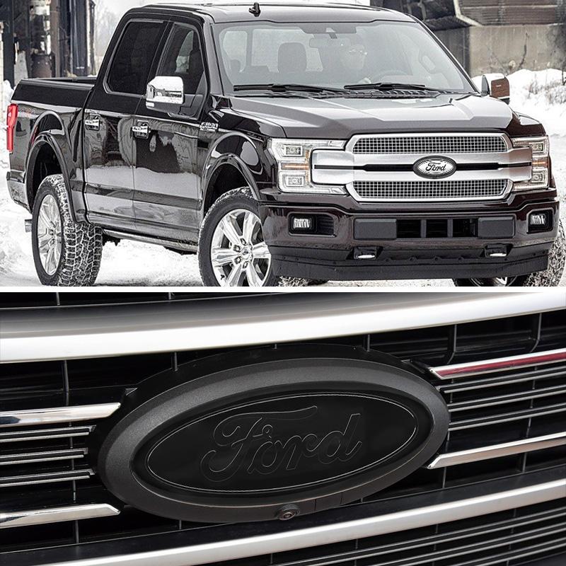 BQYI9 22.3cm 14.5cm Car Styling Logo Front Grille Emblem Rear Trunk Badge Accessories For Ford Mondeo MK2 MK4 F150 F250 F250 GT GT500
