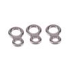 10Pcs Stainless Steel Jigging Rings Swivels Double 8 Hook Connect Rings  Sea Fishing