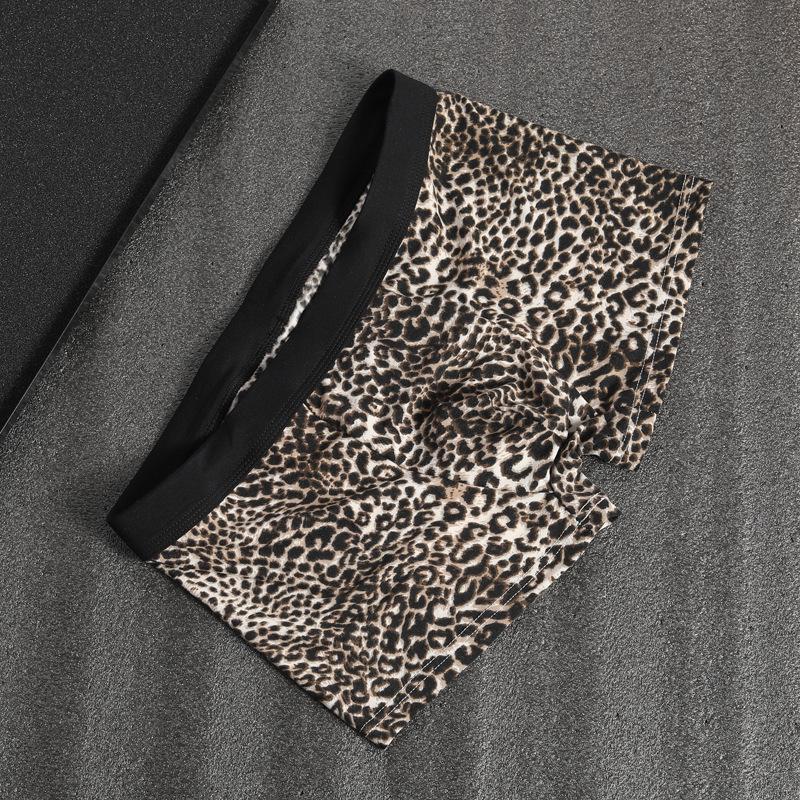 Men's Sexy Leopard Print Breathable Boxer Briefs - Fashionable & Comfortable U-Convex Design