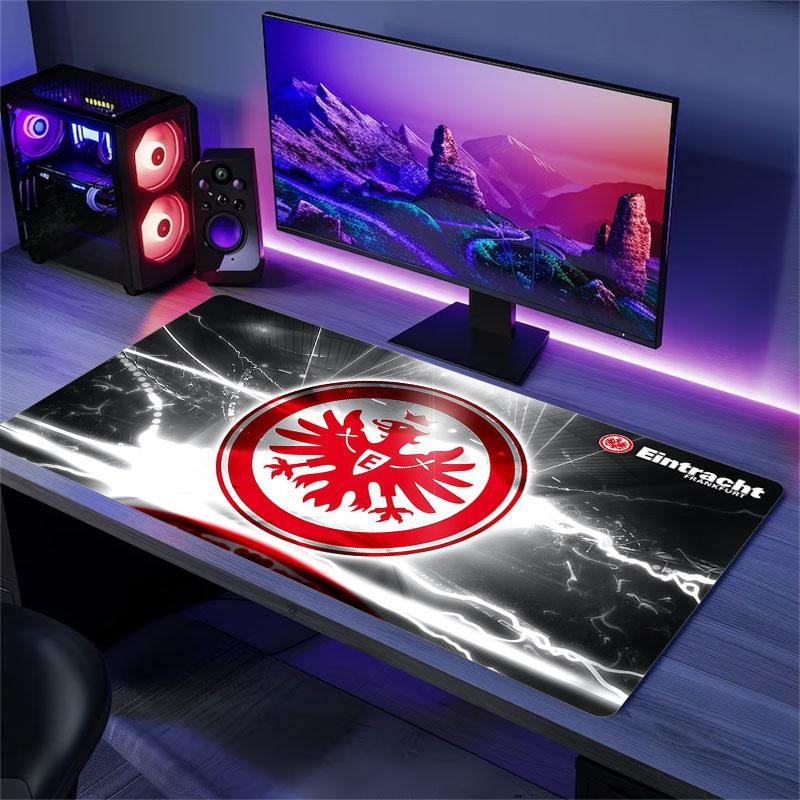 Eintracht Frankfurt Mauspads, Große Gaming-Schreibtischmatte, Rutschfestes XXL-Mauspad für Laptop & Tablet, Mini-PC-Spielmatte mit genähten Kanten