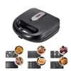 6-in-1 Sandwich and Waffle Maker - Panini, Toast, Bread & Breakfast Machine