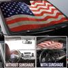 Big Hippo Sun Shade, Windshield Sun Shade American Flag Sunshades Keep Vehicle Cool Protect Your Car From Sun Heat & Glare Best UV Ray Visor