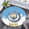 Custom Name MCFC Round Area Rug,Carpet Rug for Living Room Bedroom Sofa Playroom Decor,Non-slip Floor Mat