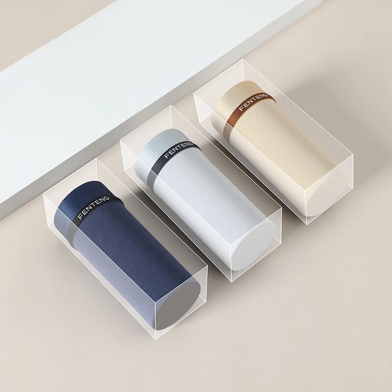 Fenteng Men's 3-Pack 60S Soft Cotton Boxer Briefs