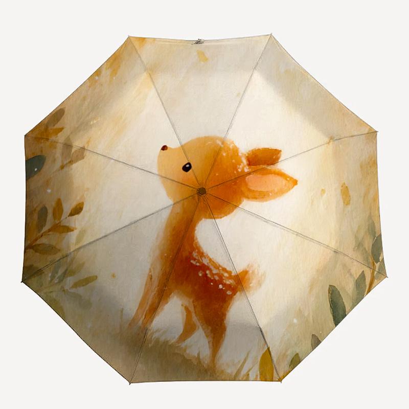 

1pc Deer Forest Umbrella That Opens Closes Automatically Perfect Gift with a Convenient Folding Mechanism 32