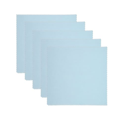 SZSL Silver Polishing Cloth, Set of 5, 8cm X 8cm, for Silver Polishing, Silver Care, Accessory Polishing, and Stain Removal. High-Performance Silver C