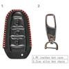 For Peugeot 208 3008 5008 2008 DS5 DS3 Citroen X7 Remote PU Leather 2 3 4 Button Key Fob Chain Ring Cover Case Holder Protector