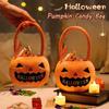 Cloth Pumpkin Candy Bucket Gifts Pouch Stuffed Cotton Tote Bags Creative Halloween Candy Bag  Kids