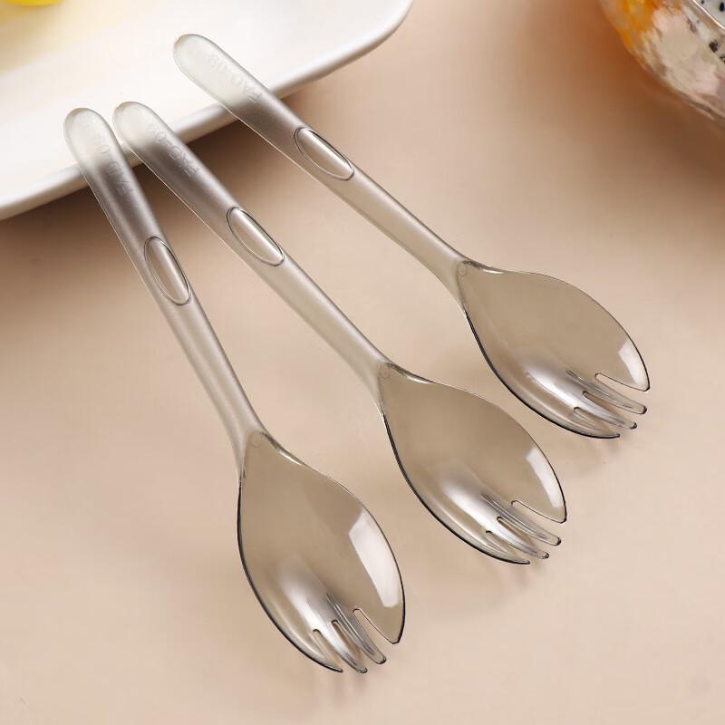 ZISIZ Disposable Dessert Fork Spoon Set