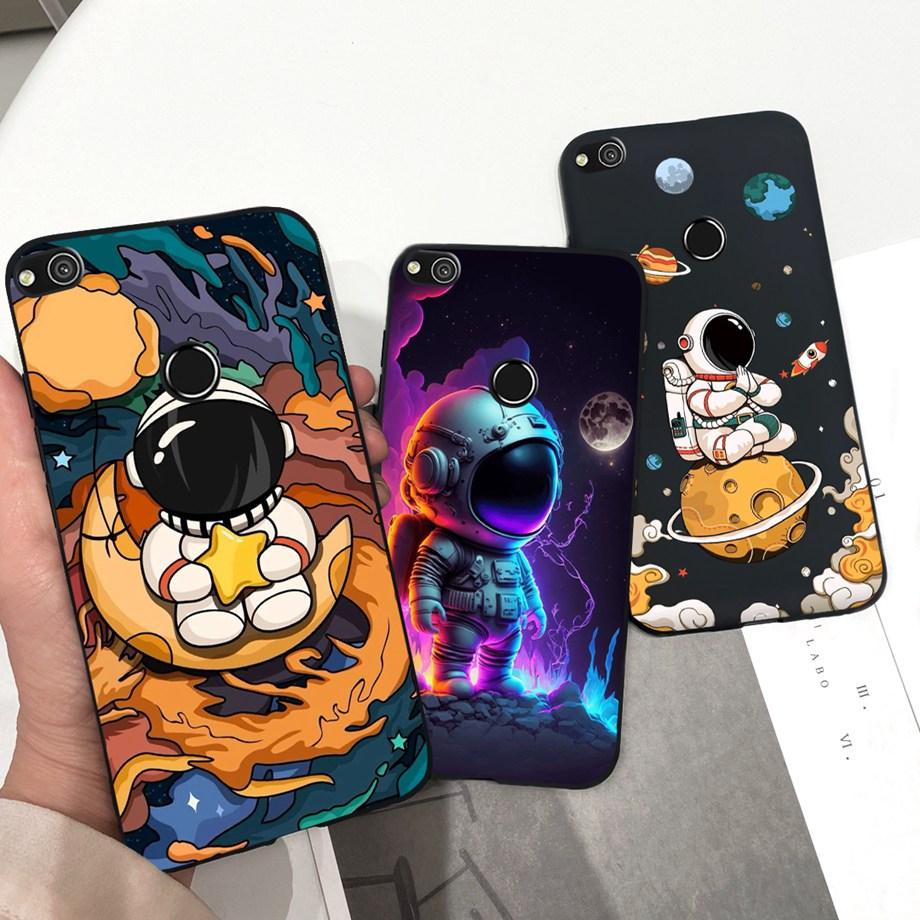 Für Huawei P8 Lite 2017 2015 Hülle P9 Lite 2017 Huawei GR3 2017 Honor 8 Lite Abdeckung Weiches Silikon Matt Süßigkeit Funda Schwarze Katze Ente