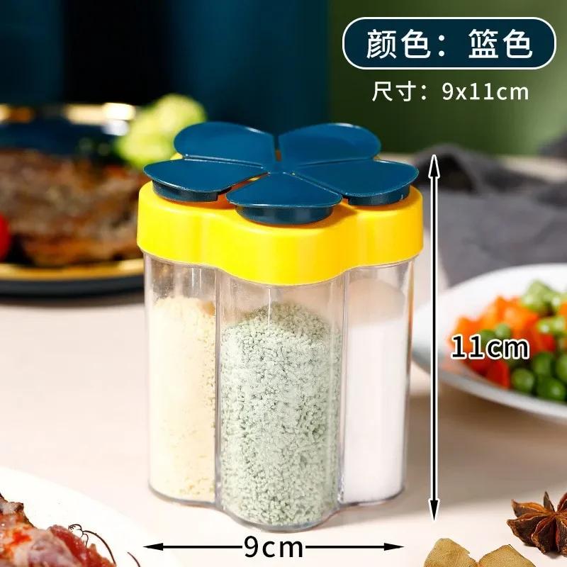 4In1 Seasoning Box Spice Seasoning Storage Box for Kitchen Accessories Sugar Salt Spices Container Organizer Kitchen Accessories