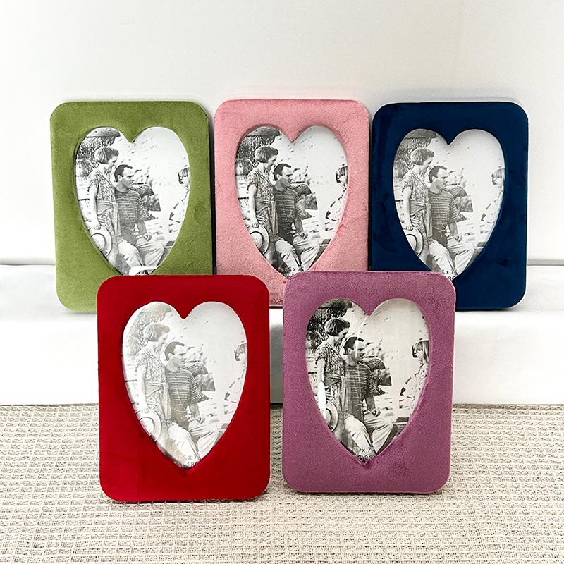 1PC Velvet Luxury Tabletop Velvet Frame Elegant Photo Display 3D High-end Luxury Modern 20x15cm