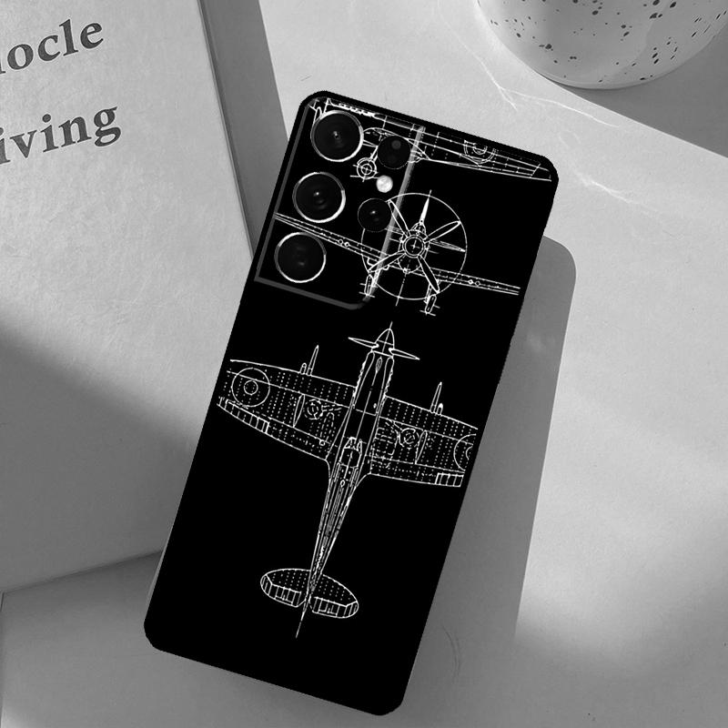 Airplane Aircraft Phone Case For Samsung Galaxy S24 Ultra S20 S21 S22 S23 S25 S9 S10 Plus S25 FE Cover Shell